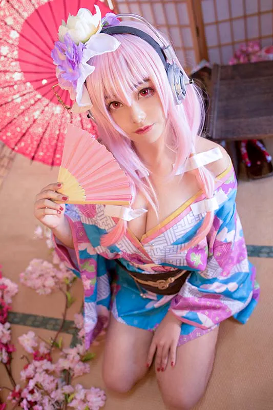 蜜汁猫裘 索尼子和服 cosplay-第2张