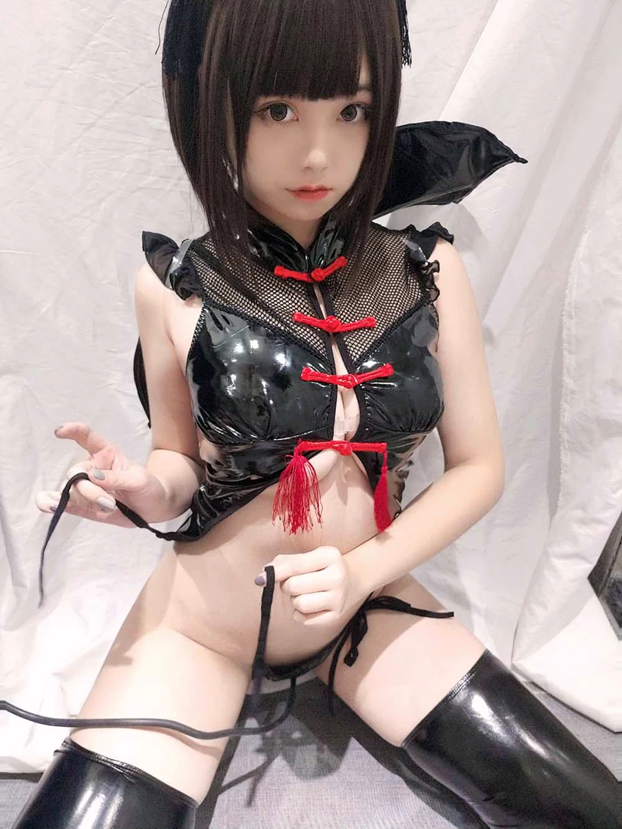 蜜汁猫裘 自拍 小恶魔 cosplay-第2张