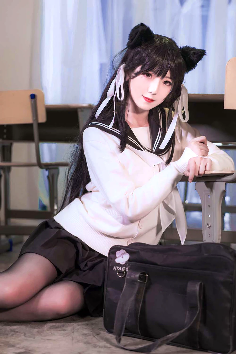 弥音音 – 爱宕制服 cosplay-第1张