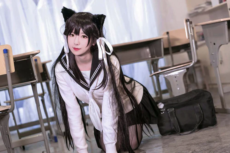 弥音音 – 爱宕制服 cosplay-第2张