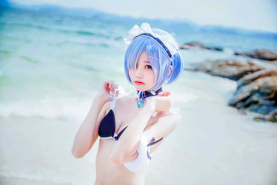 桜桃喵 – 蕾姆COS cosplay-第1张