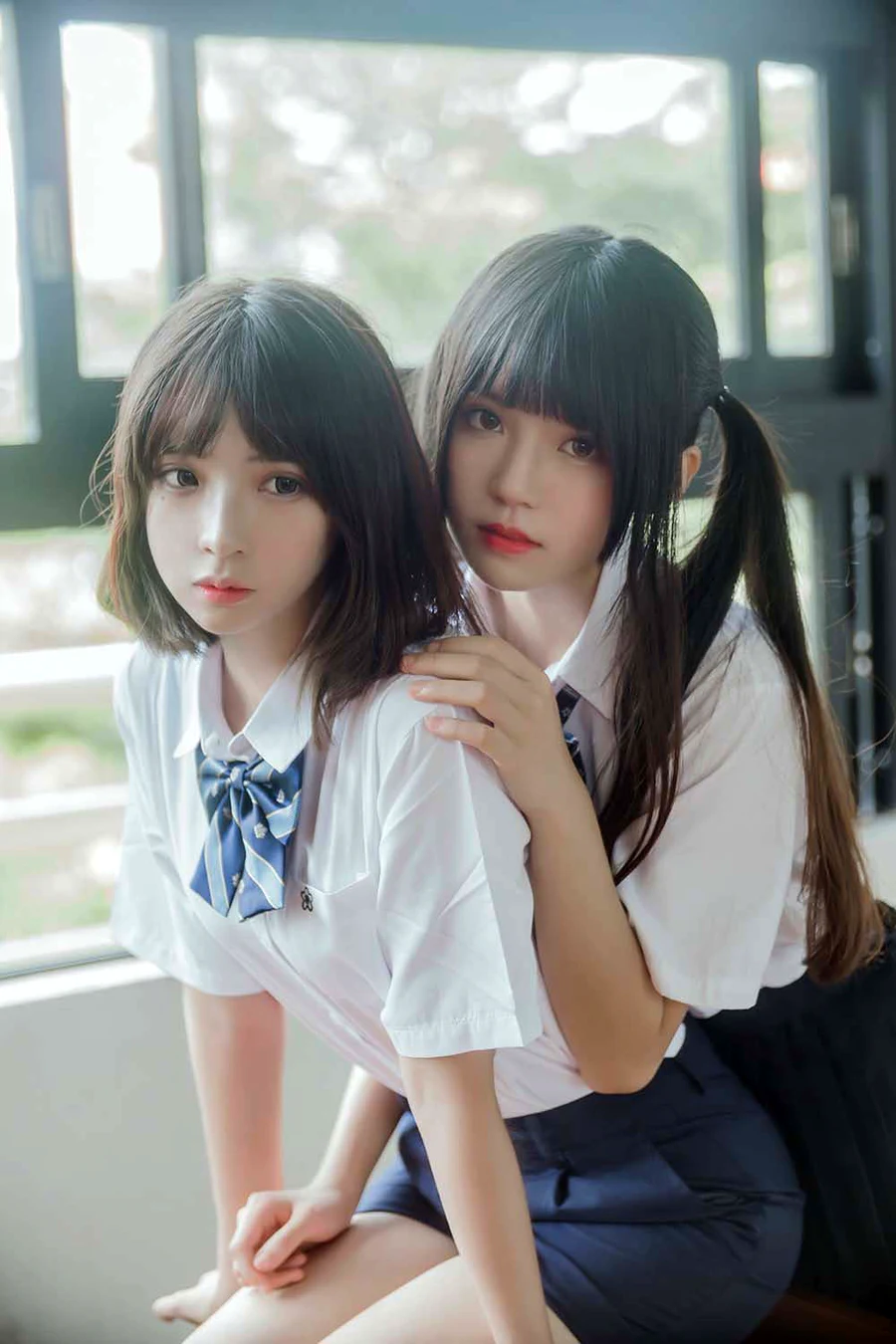 桜桃喵&疯猫ss – JK百合 01 cosplay-第1张