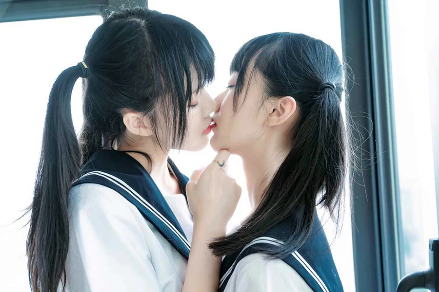 桜桃喵&木绵绵OwO 她 – 制服×制服 cosplay-第2张