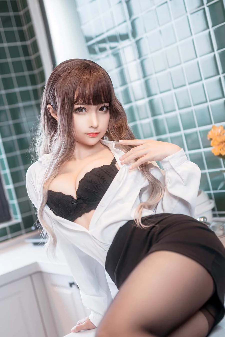 蠢沫沫 – OL制服 cosplay-第1张