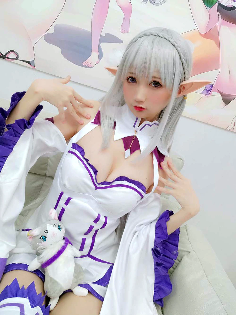 NAGISA魔物喵 – 自摄系列05艾米莉亚 cosplay-第1张