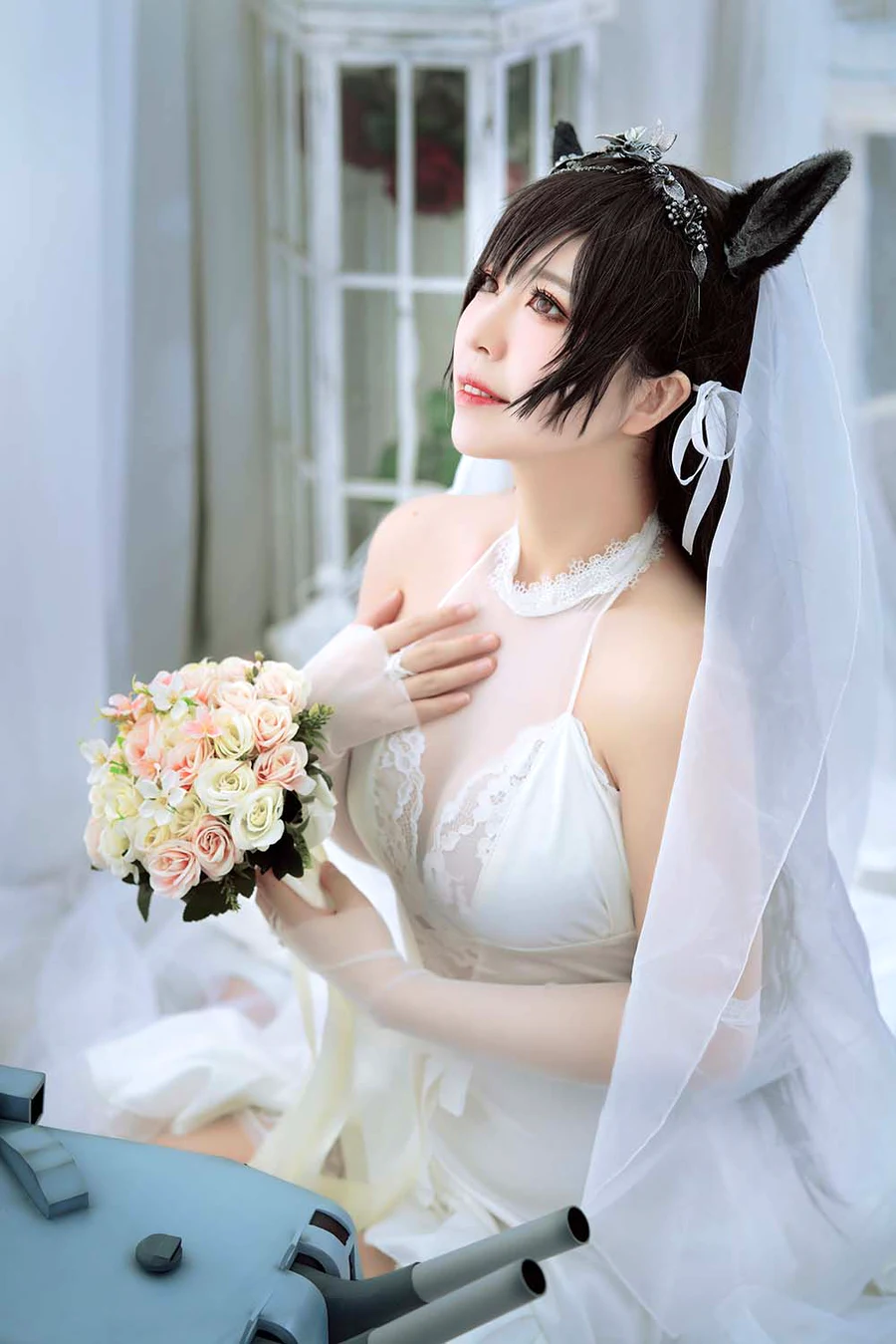 半半子 – 爱宕花嫁 cosplay-第1张