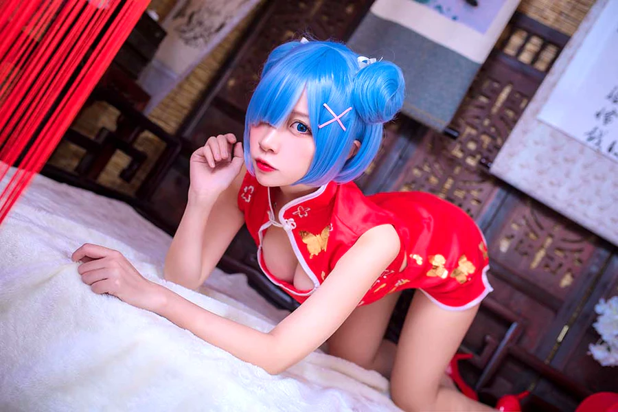 二佐Nisa – 蕾姆旗袍 cosplay-第1张