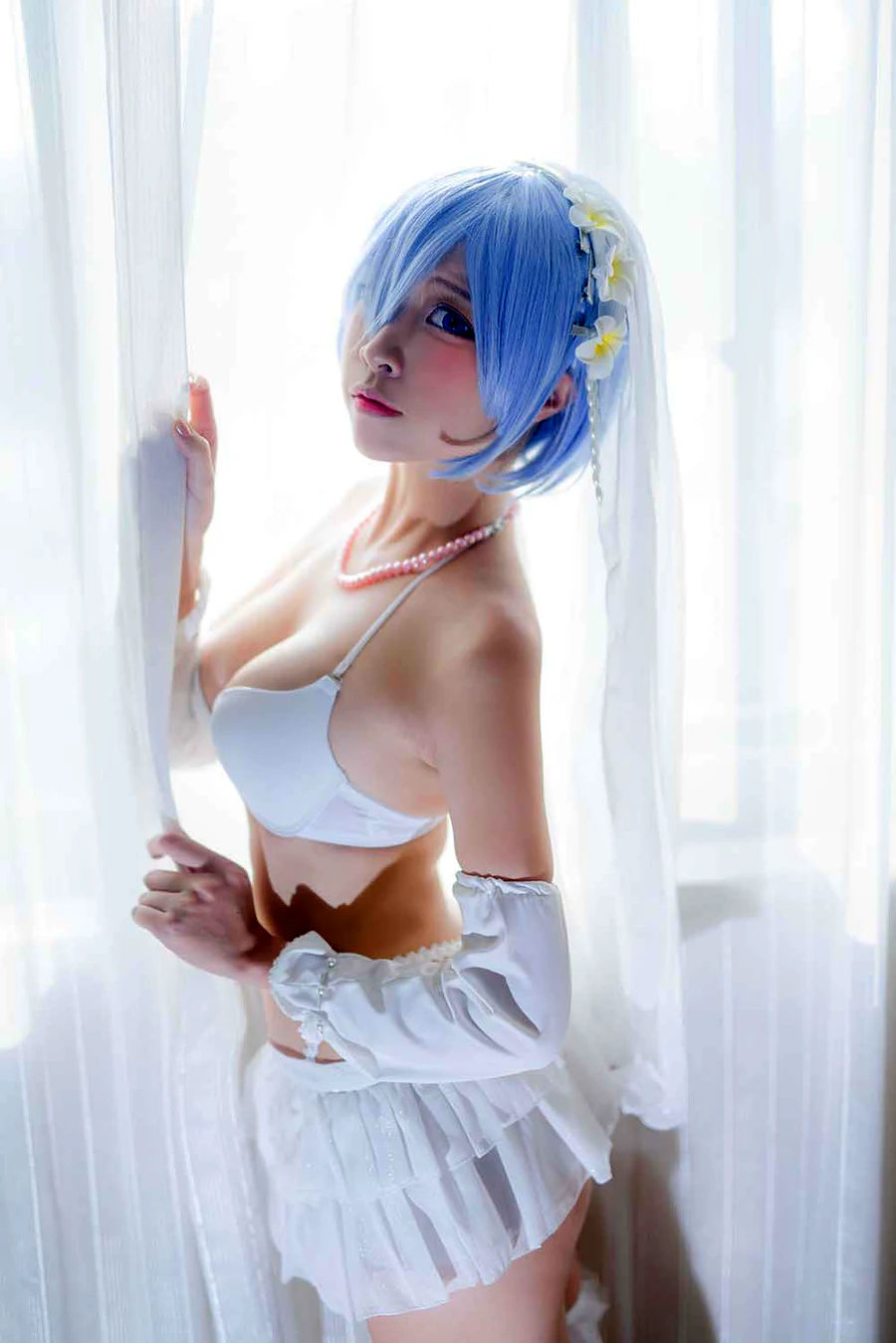 二佐Nisa – 蕾姆婚纱 cosplay-第2张