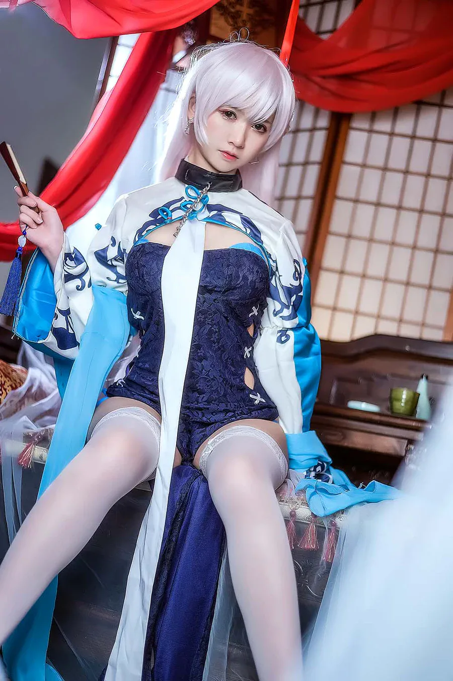 鳗鱼霏儿 – 碧蓝华裳 贝姐 cosplay-第2张