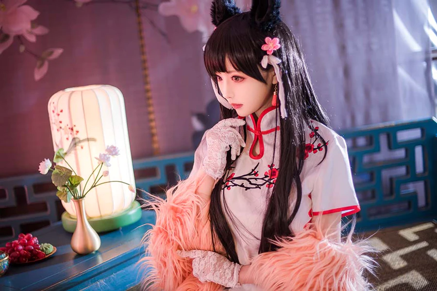 Shika小鹿鹿 – 爱宕旗袍 cosplay-第1张