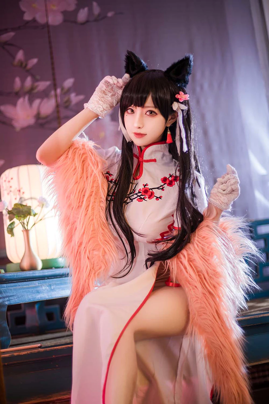 Shika小鹿鹿 – 爱宕旗袍 cosplay-第2张