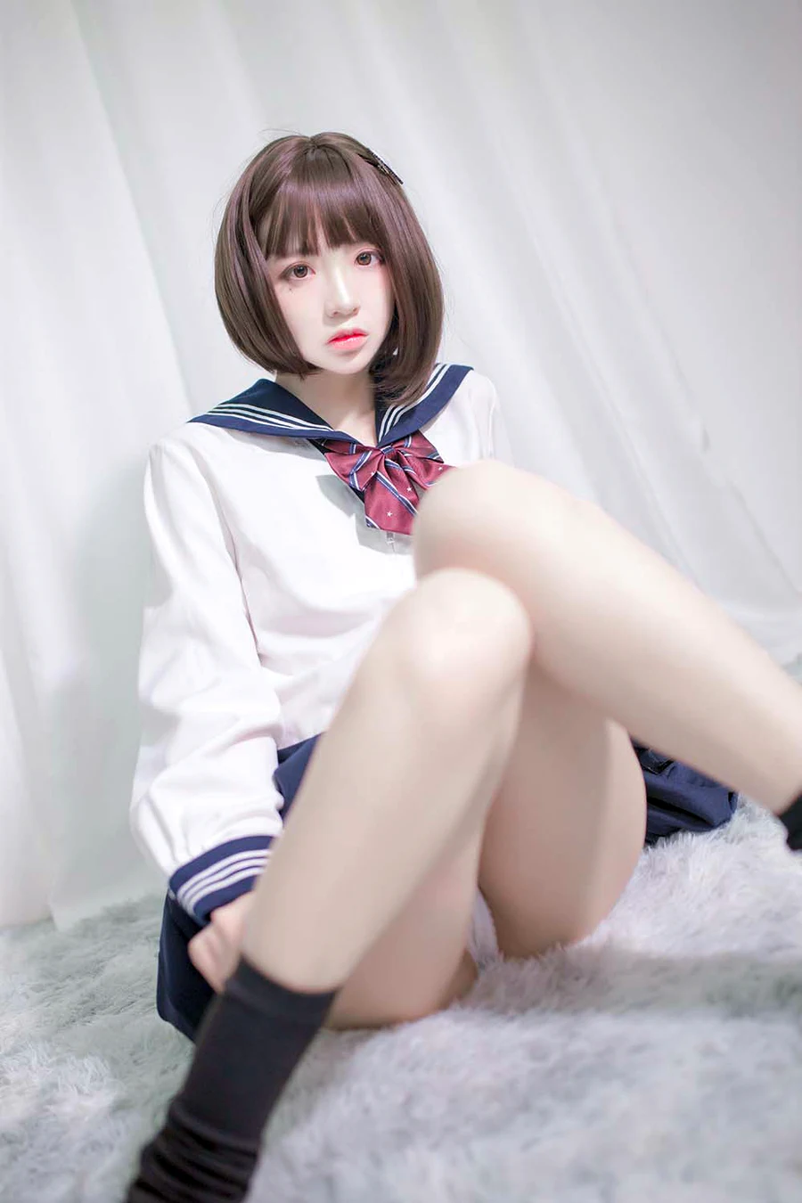 疯猫ss – 居家JK cosplay-第2张