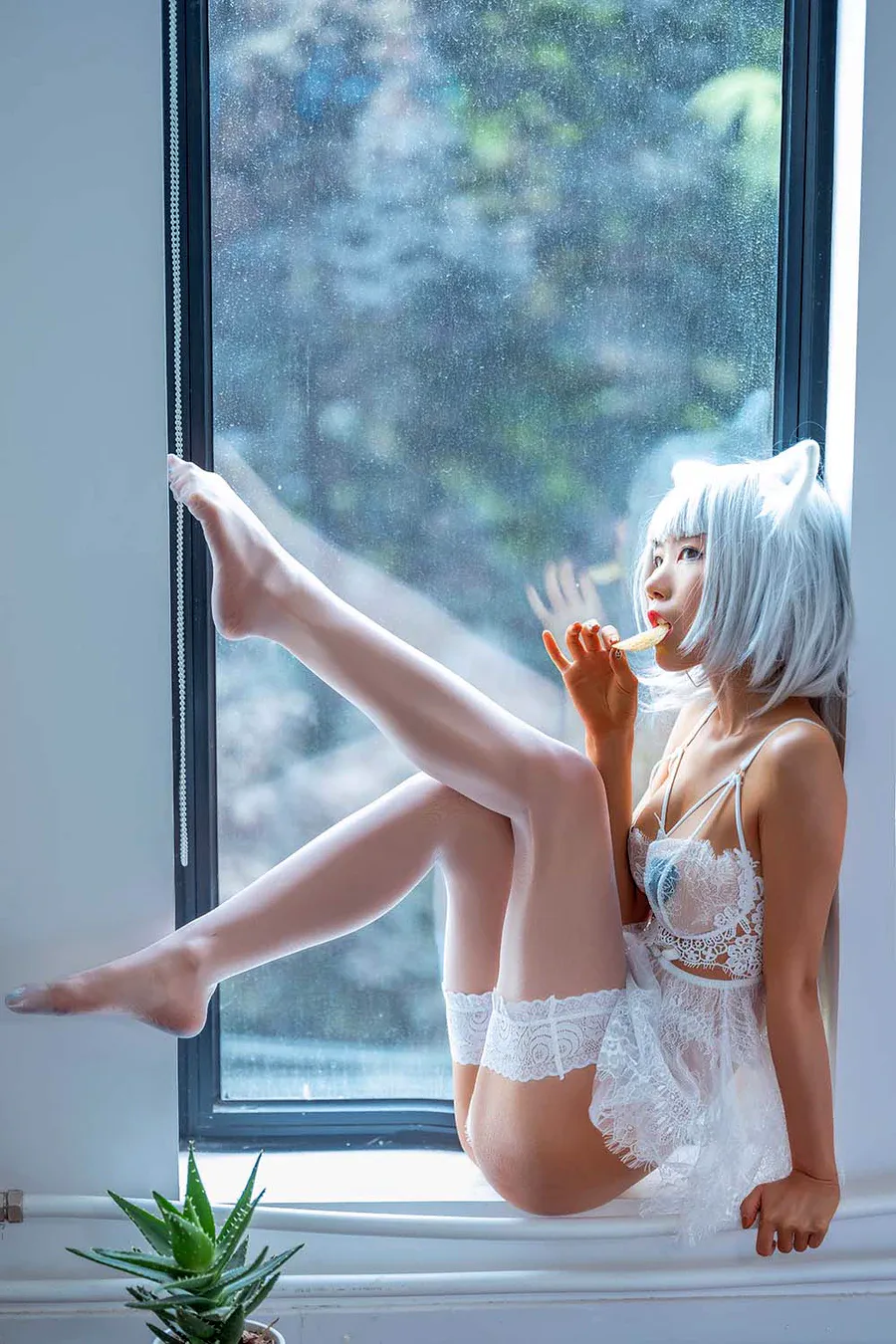 水淼aqua – 白猫 cosplay-第2张