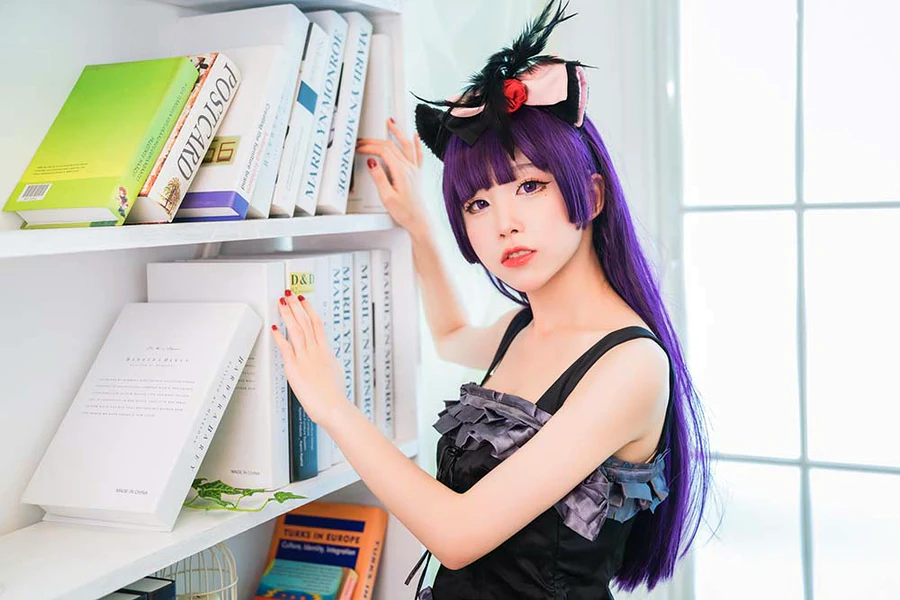 水淼aqua – 黑猫 冷门小礼服 cosplay-第2张