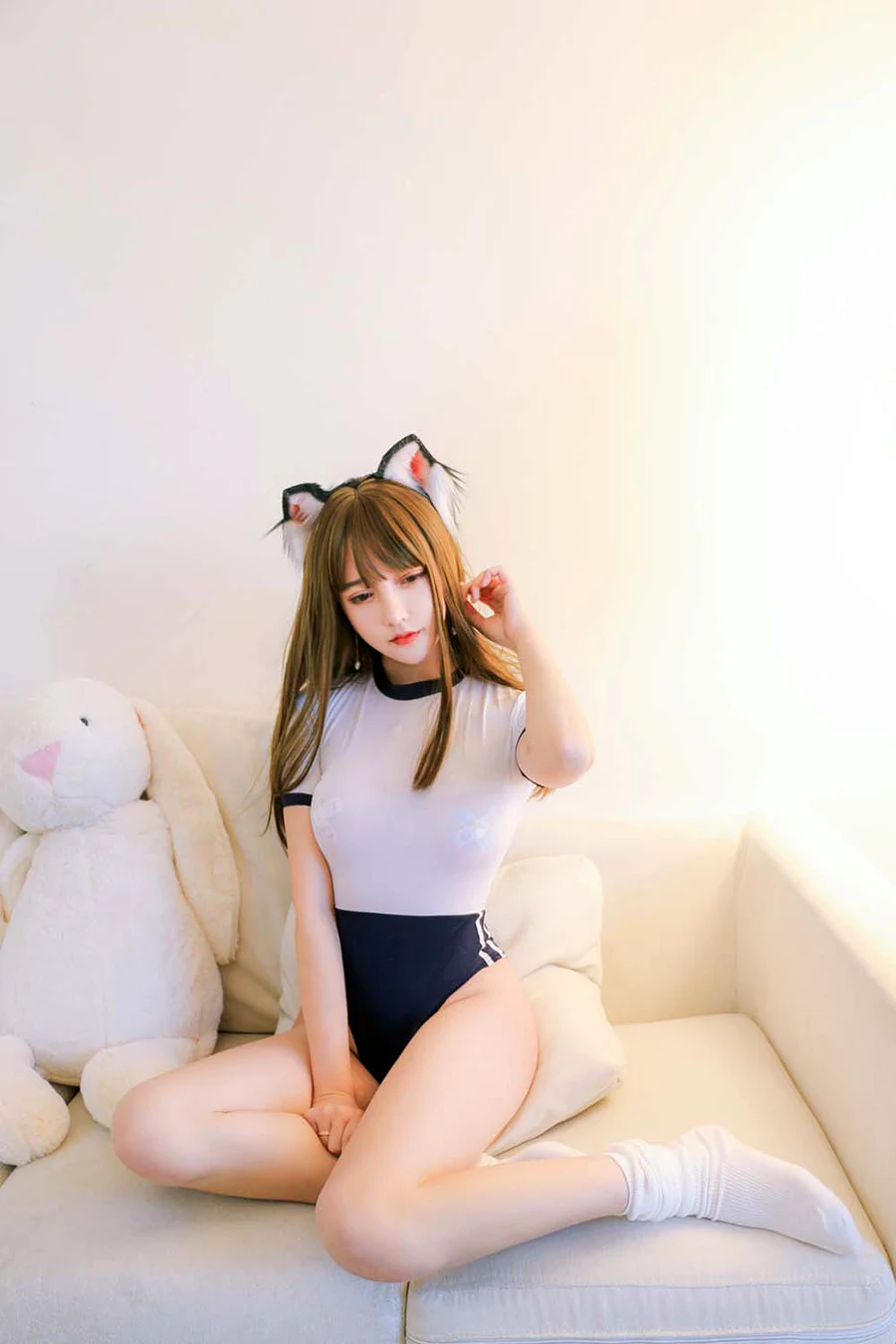 过期米线线喵 – 体操服 cosplay-第1张