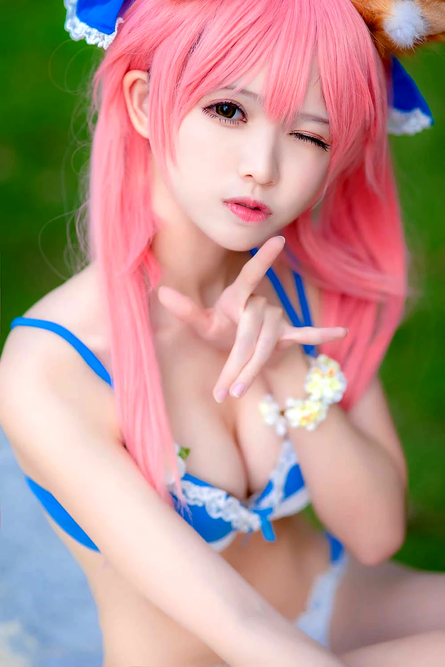 鳗鱼霏儿 – 玉藻前 泳装 cosplay-第2张