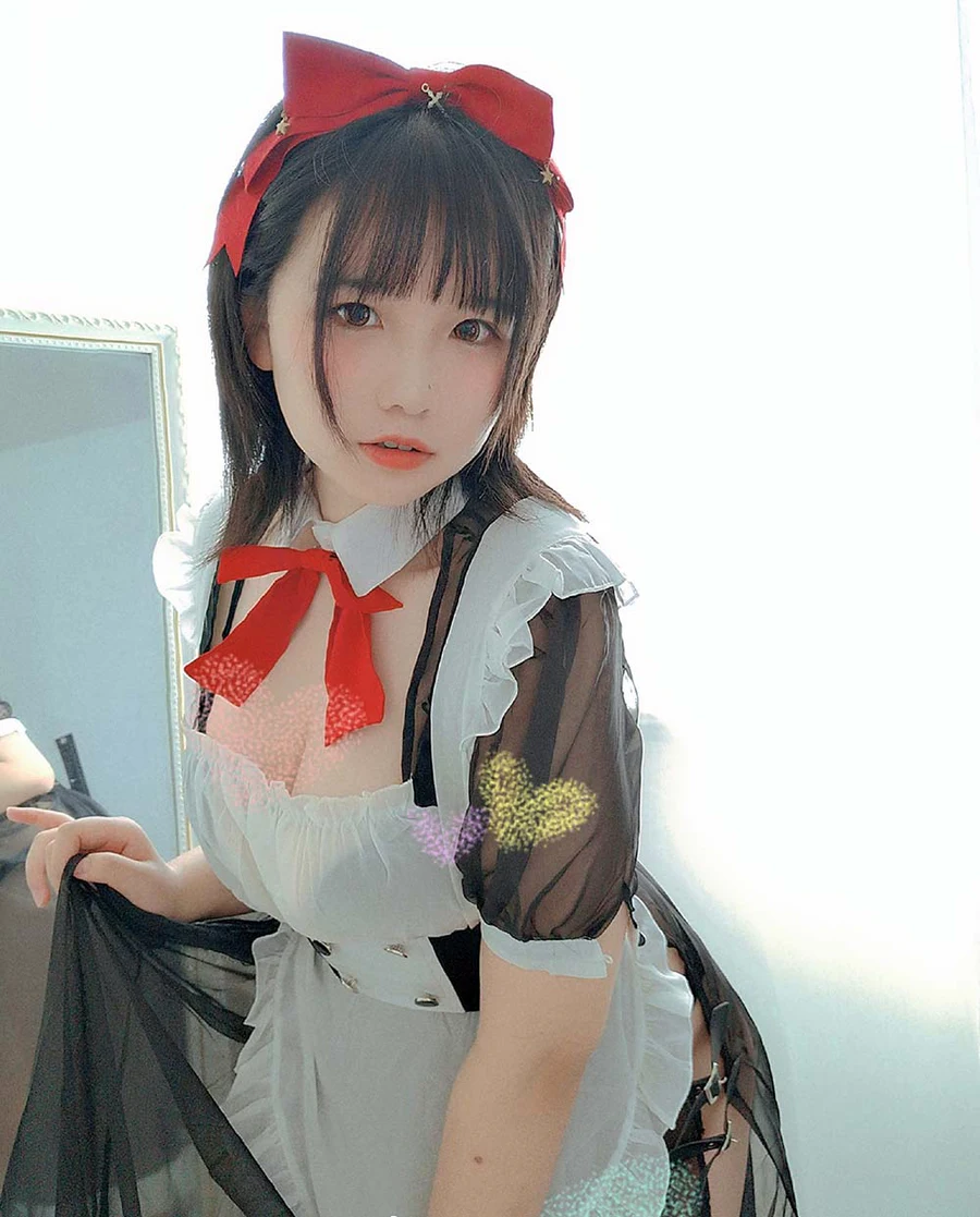 阿半今天很开心 – 女仆 cosplay-第2张