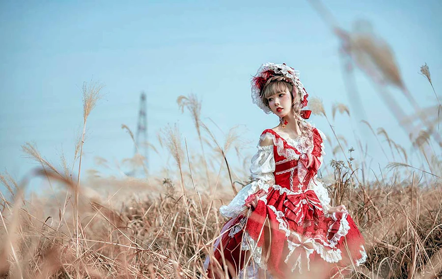 阿包也是兔娘 – lolita红裙1 cosplay-第2张