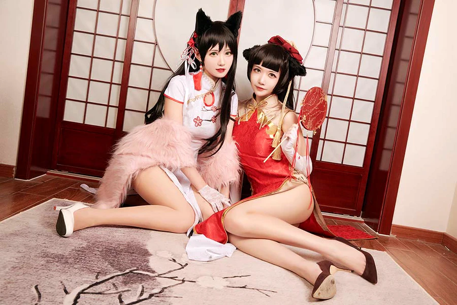 源纱希喵喵喵&Meiyi_烛墨 – 犬獒旗袍 cosplay-第1张