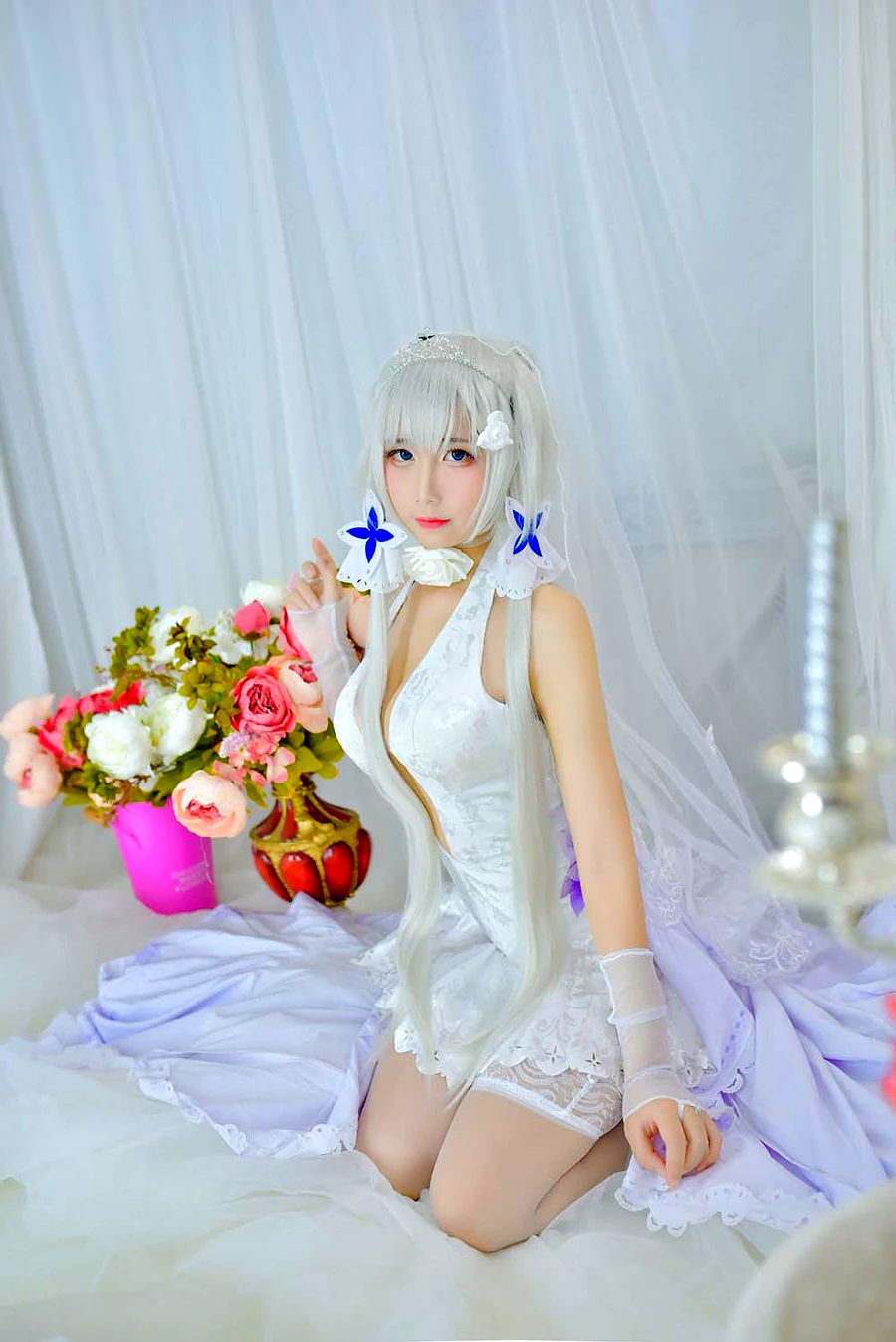 九曲Jean – 婚纱 cosplay-第1张