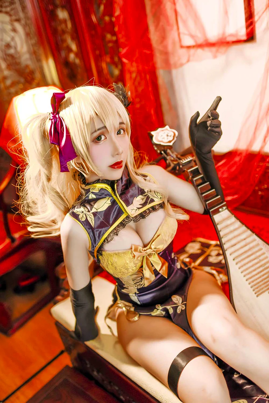 九曲Jean – 金莲 cosplay-第2张