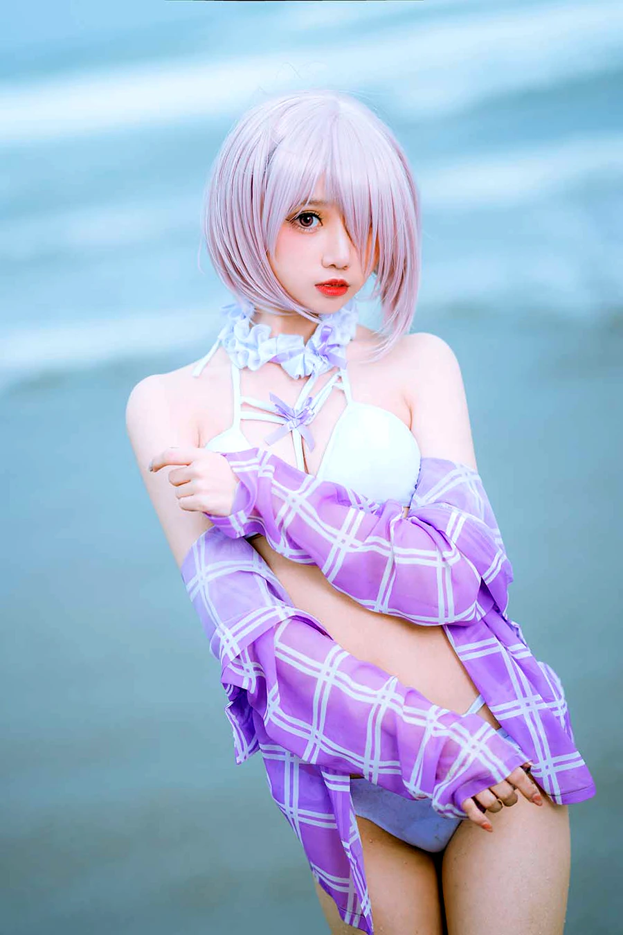 果咩酱w – 海边玛修 cosplay-第1张