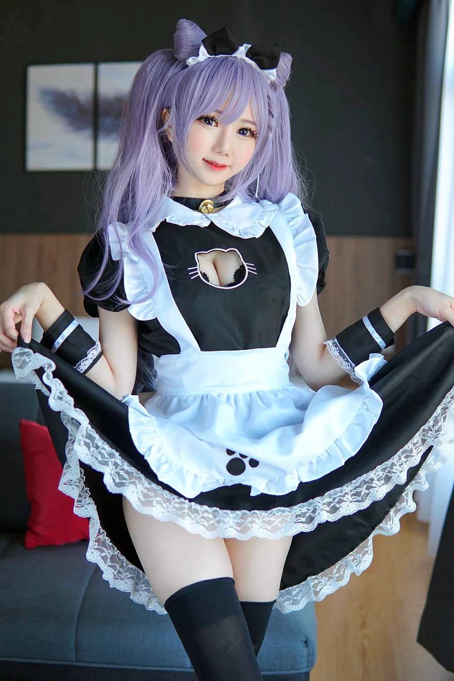 Sally Dorasnow – Keqing Maid cosplay-第1张