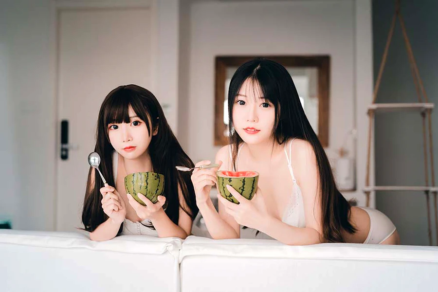 面饼仙儿 &香草喵 – 清凉姐妹 cosplay-第2张