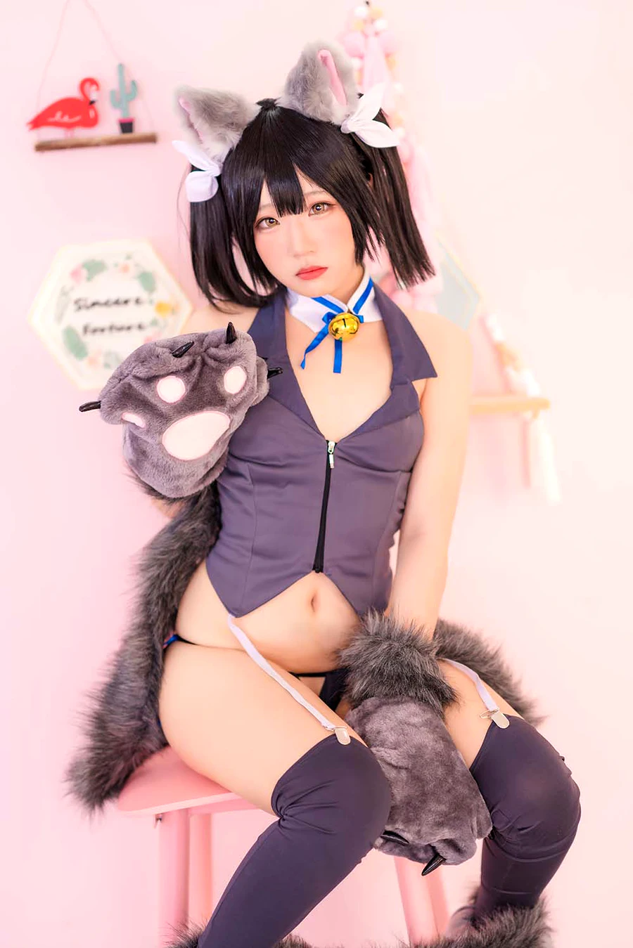 Mime弥美 – プリズマ 衛宮 美遊 黒・猫ver cosplay-第1张