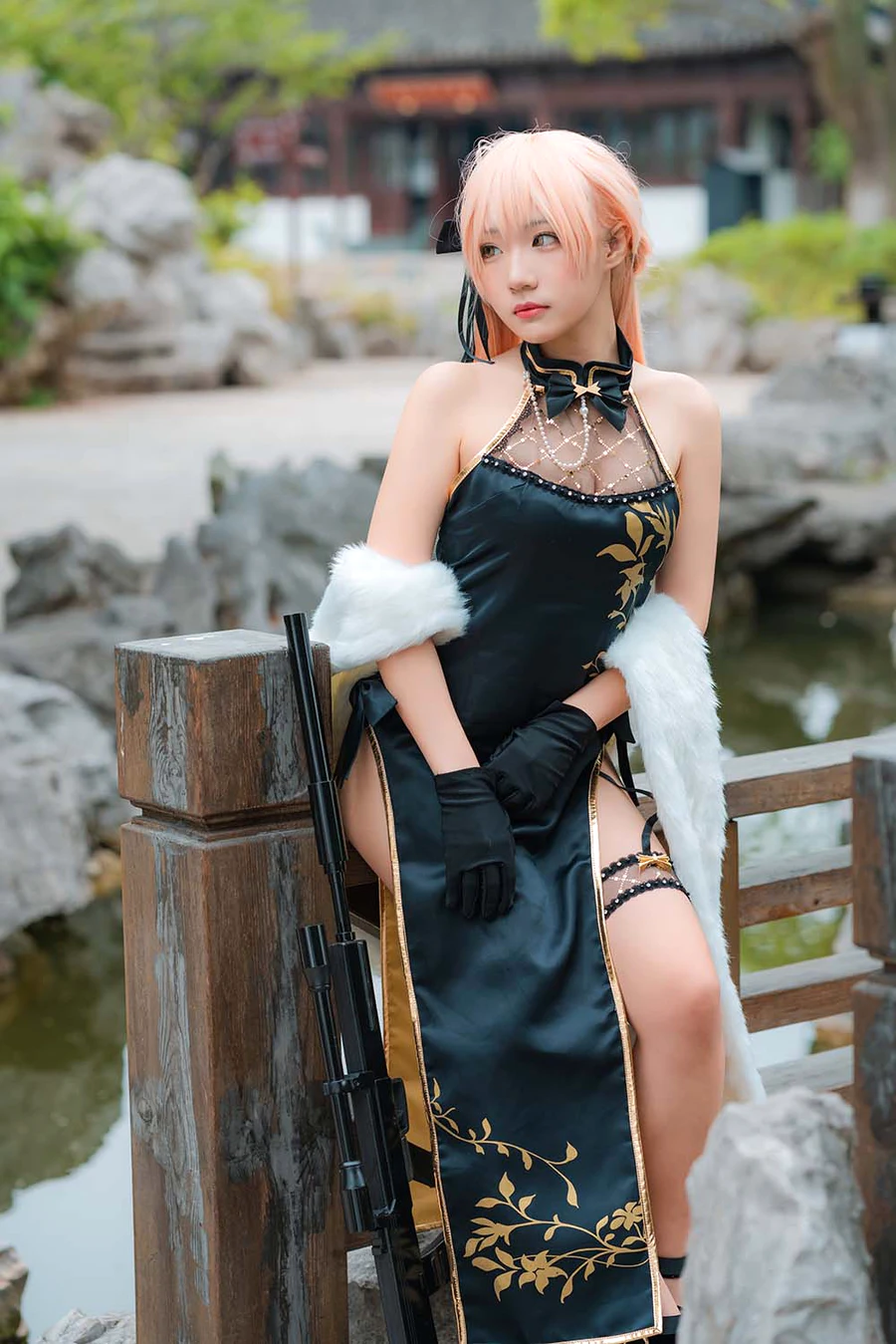 Mime弥美 – 少女前线 OTS-14 紫雨心 cosplay-第1张