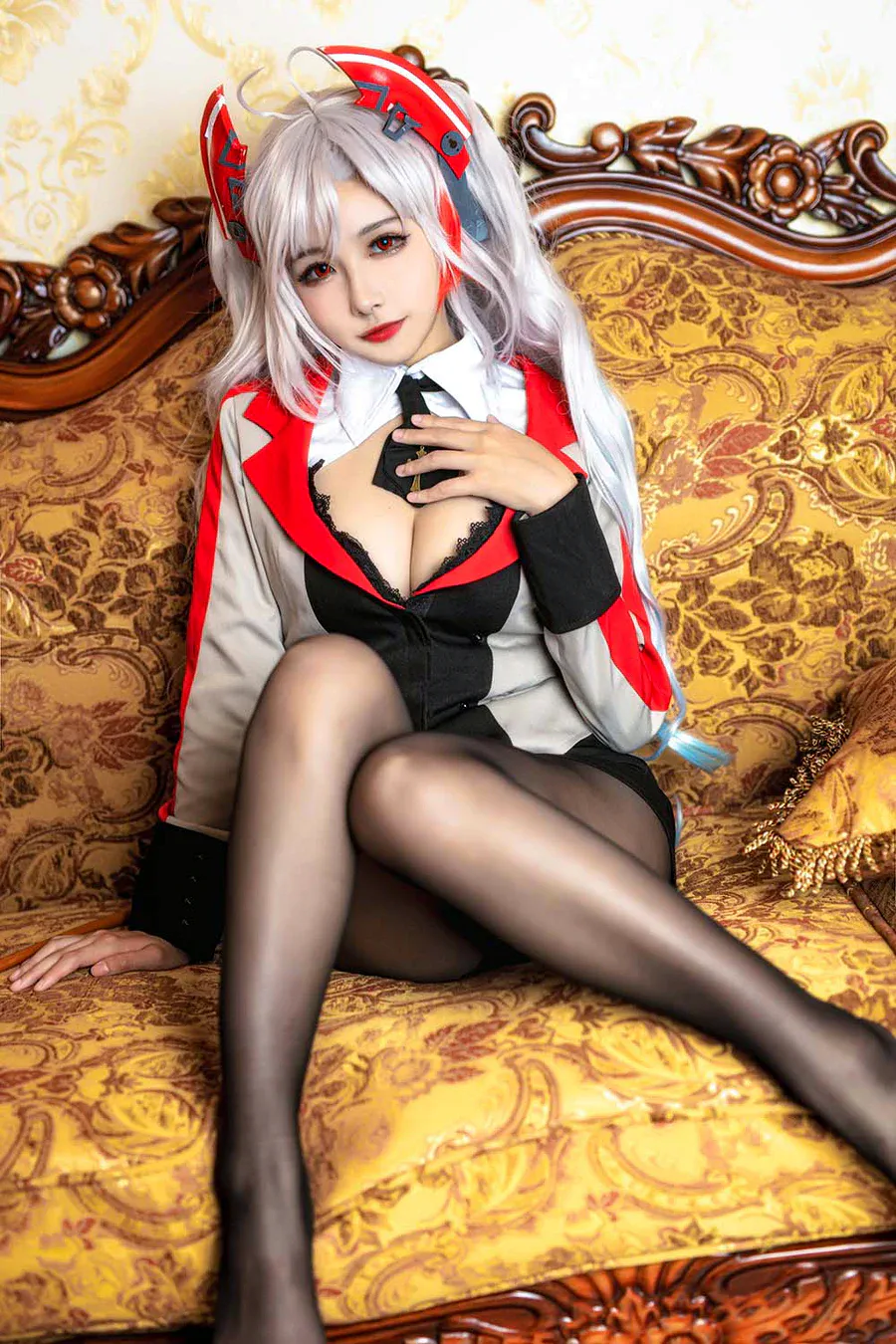 Momoko葵葵 – 欧根之教师 cosplay-第2张