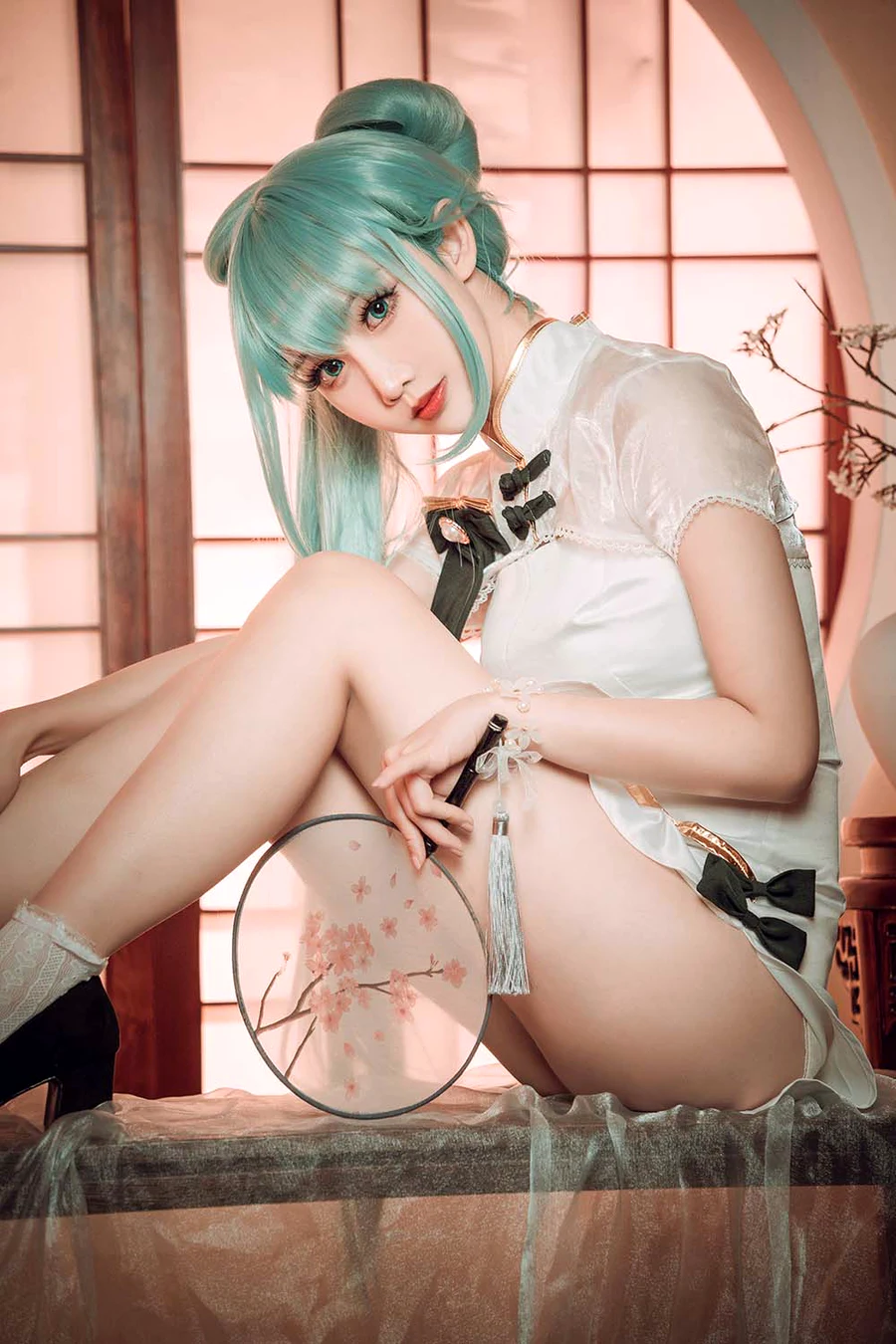 面饼仙儿 – 初音旗袍 cosplay-第1张