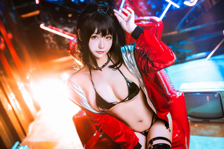 Momoko葵葵 – 大凤之赛车 cosplay-第1张