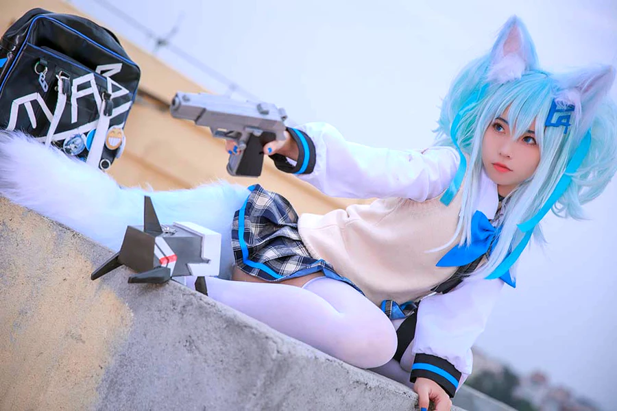 G44不会受伤 – 少女前线 PA15校服 cosplay-第2张