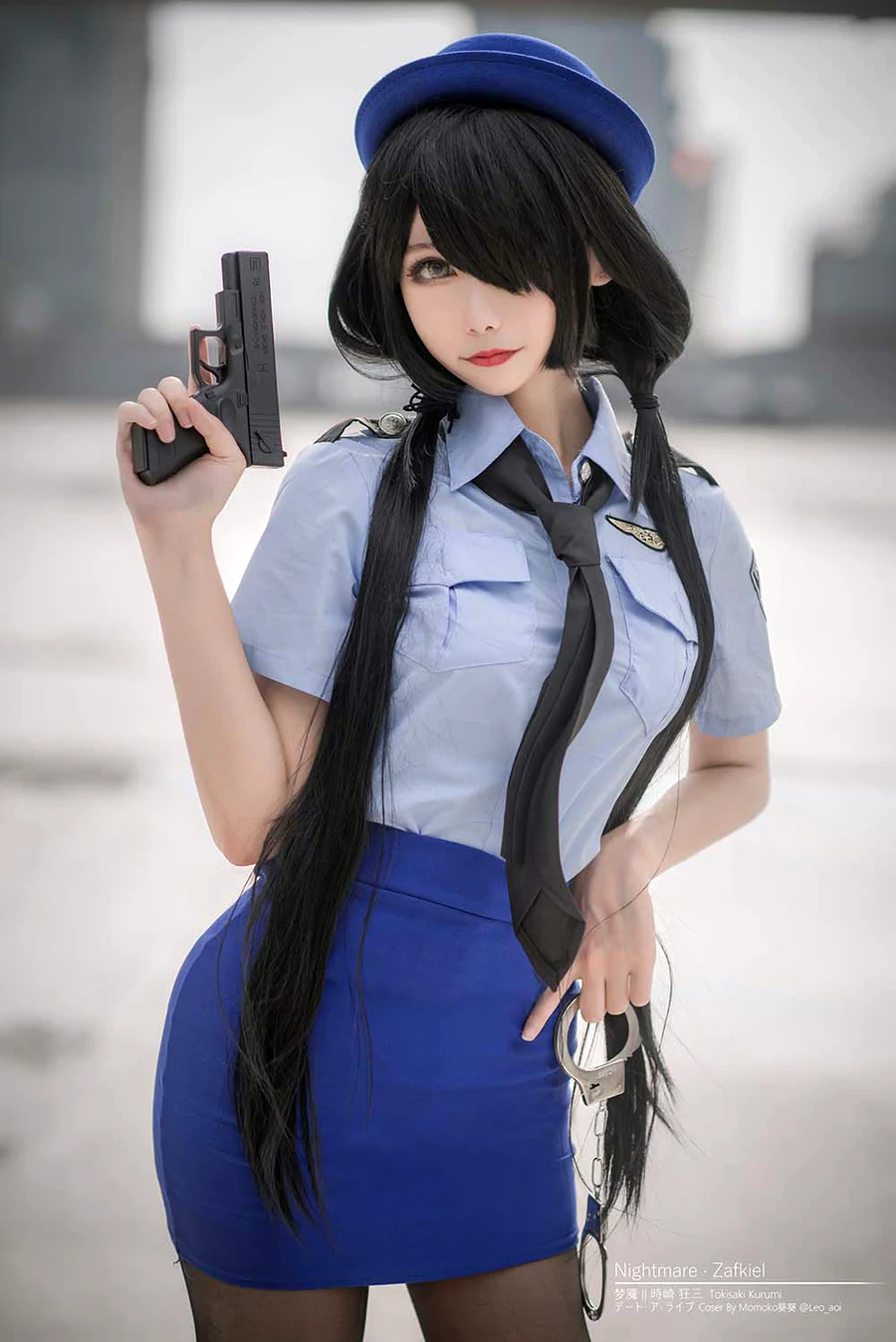 Momoko葵葵 – 狂三 女警 cosplay-第2张