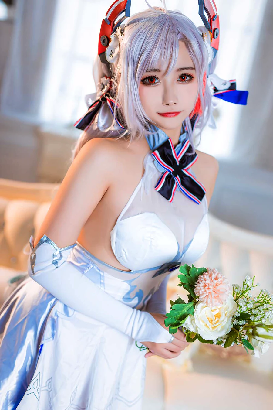 Momoko葵葵 – 欧根之花嫁 cosplay-第1张