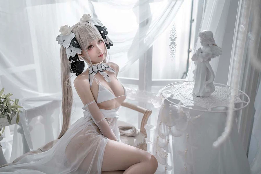 蠢沫沫 – 可畏婚纱 cosplay-第1张