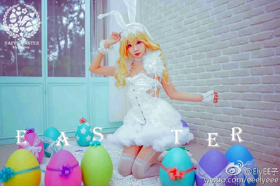 Ely_eee(ElyEE子) – 兔耳白礼服 cosplay-第1张