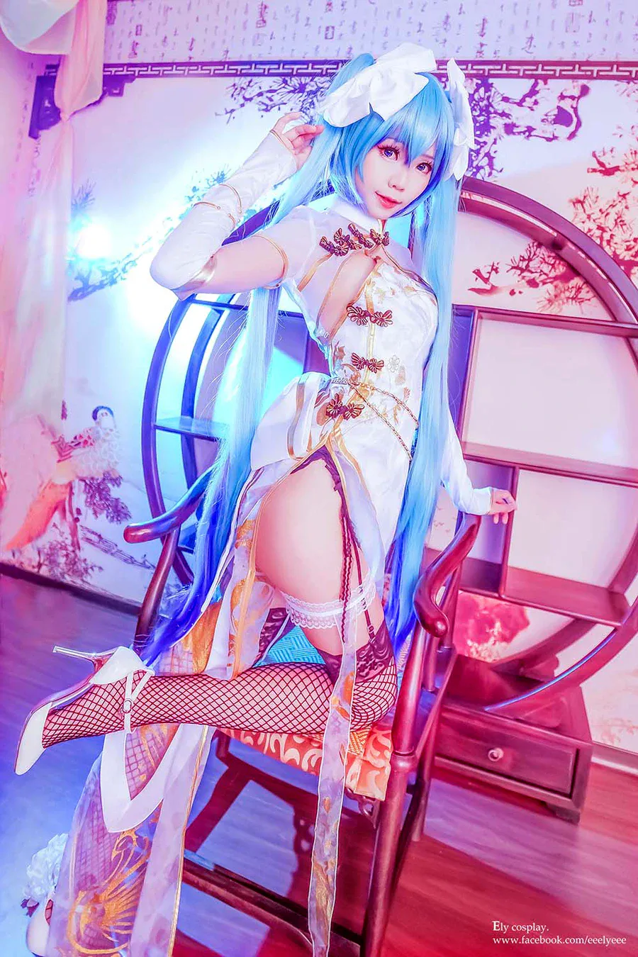 Ely_eee(ElyEE子) – 初音旗袍 cosplay-第1张