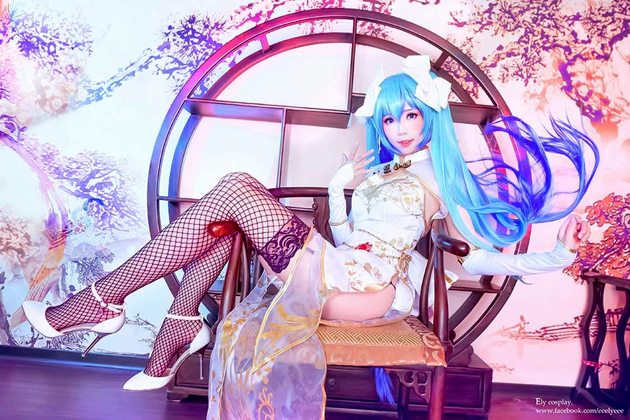 Ely_eee(ElyEE子) – 初音旗袍 cosplay-第2张