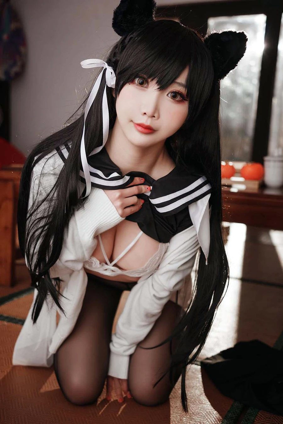 面饼仙儿 – 爱宕JK2 cosplay-第2张