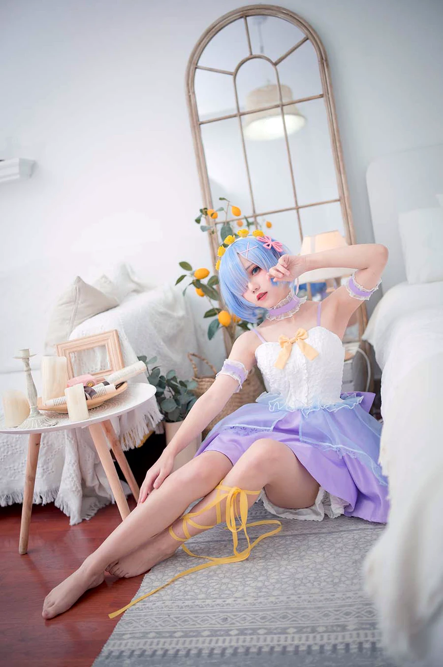 花柒Hana – 天使蕾姆 cosplay-第1张