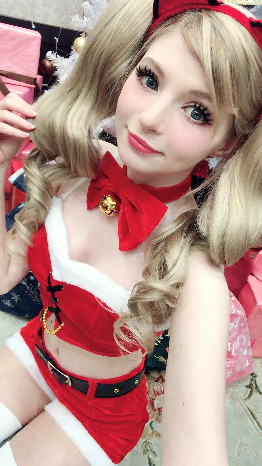 Peach milky – Ann Takamaki Christmas cosplay-第2张