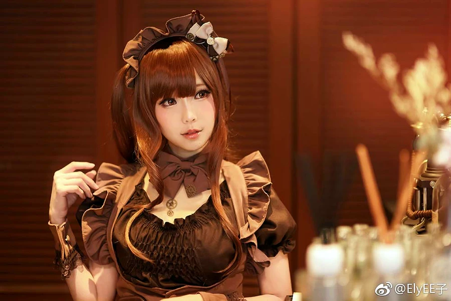 Ely_eee(ElyEE子) – 女仆咖啡店 cosplay-第1张