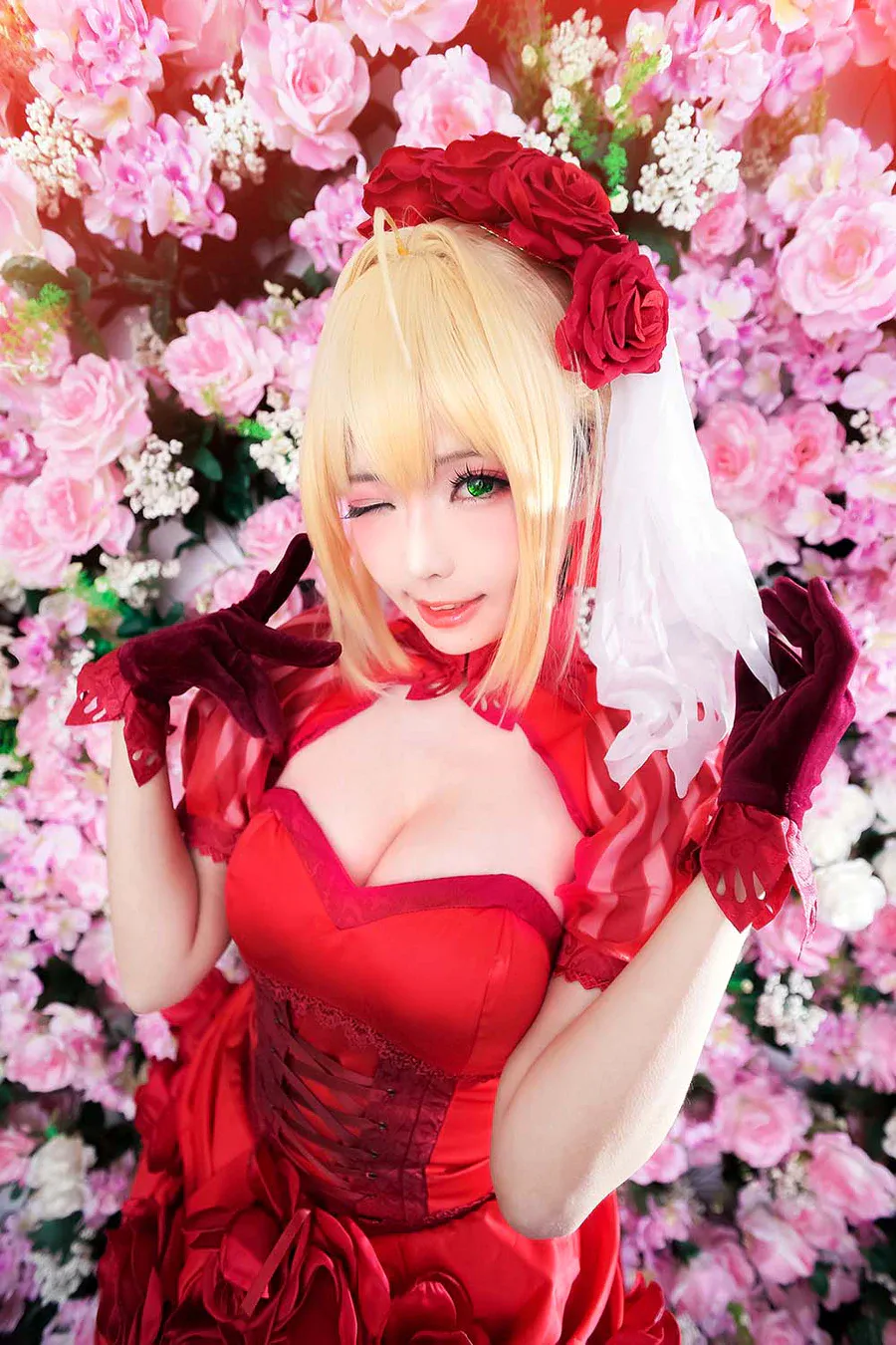 Ely_eee(ElyEE子) – 尼禄 红玫瑰 cosplay-第1张