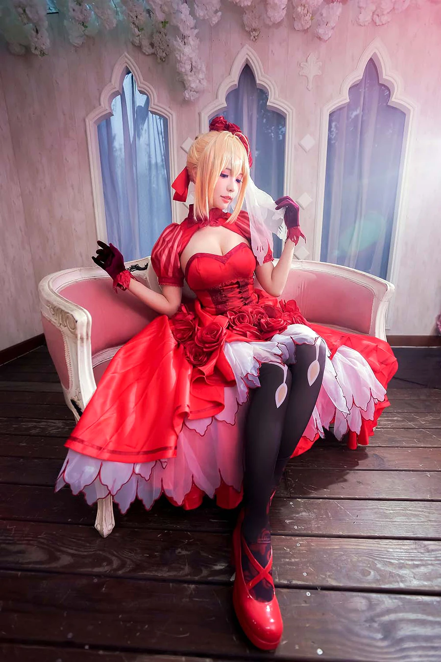 Ely_eee(ElyEE子) – 尼禄 红玫瑰 cosplay-第2张