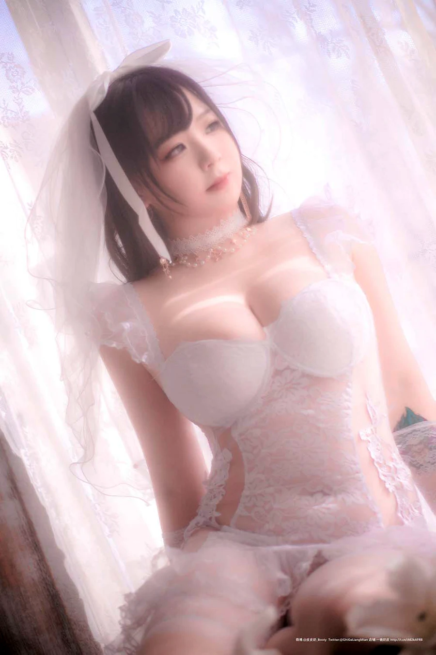 皮皮奶可可爱了啦 – 朦胧婚纱 cosplay-第1张