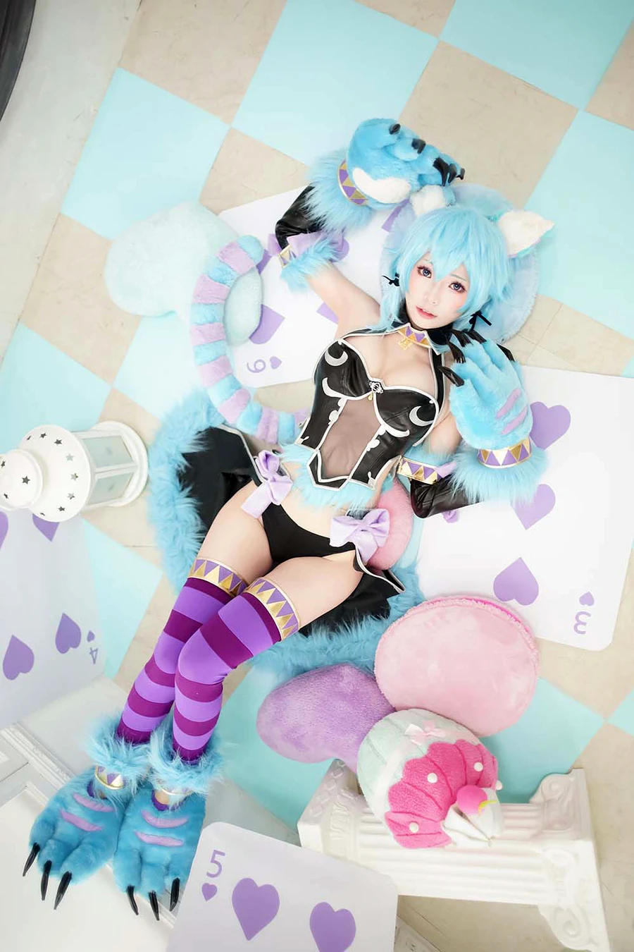 Ely_eee(ElyEE子) – 诗乃扑克猫 cosplay-第2张