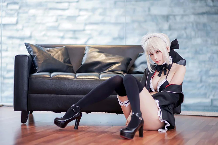 Ely_eee(ElyEE子) – 贞德女仆 cosplay-第1张