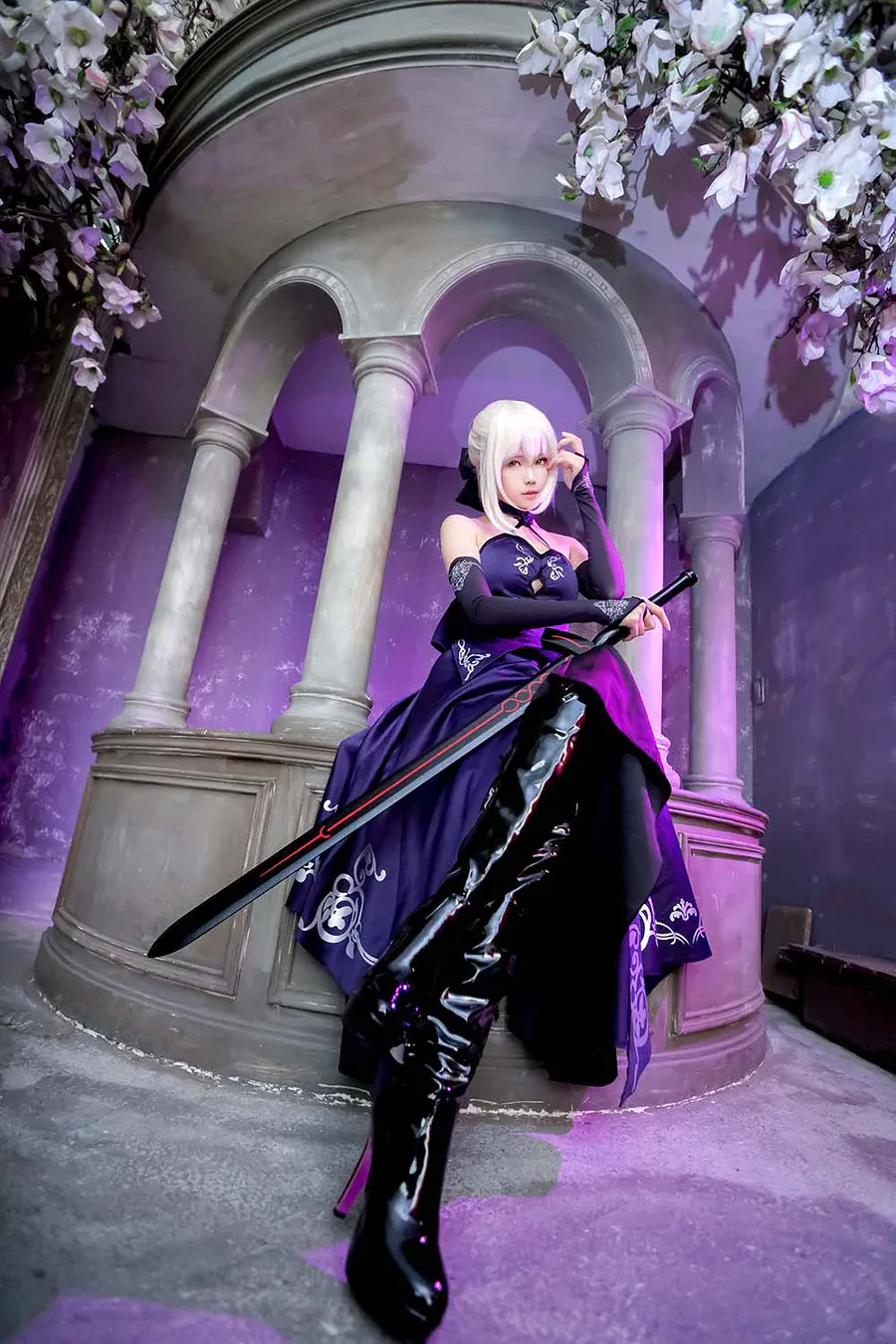 Ely_eee(ElyEE子) – 黑贞 cosplay-第1张